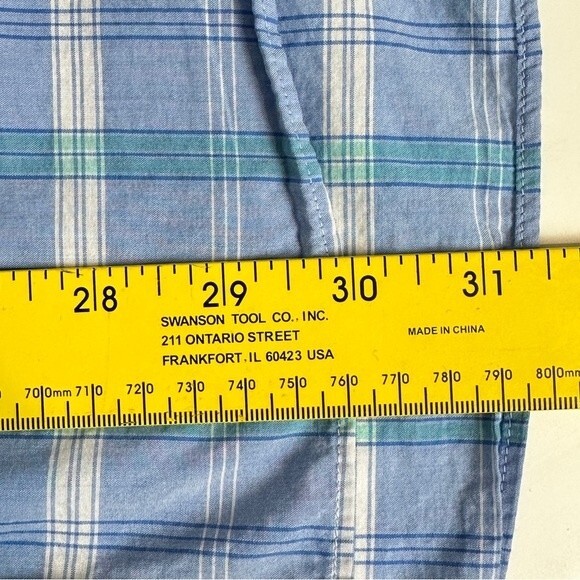 Bonobos Slim Fit Blue Plaid Cotton Stretch Everyday Button Up Shirt L - Picture 7 of 8
